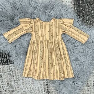 Kate Quinn Girls Birch Printed Prairie Long Sleeve Dress‎ Size 12-18 Month
